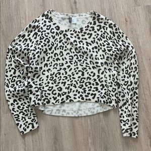 H&M Animal Print Cropped Sweater